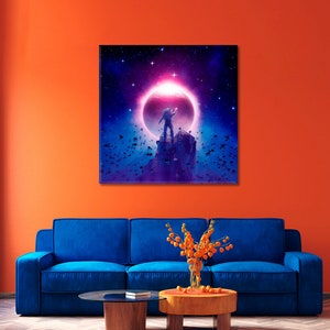 Astronaut in Space Canvas Print Art for Home & Office Decoration
