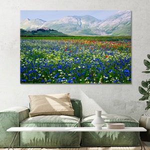 Castelluccio di Norcia Art Canvas Piana Grande Valley Fine Art Photography Italy Canvas Print