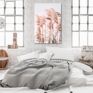Pampa Grass  Wall Decor, Pampa Grass Canvas Prints, Vintage Interior Art Decor