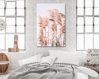 Pampa Grass  Wall Decor, Pampa Grass Canvas Prints, Vintage Interior Art Decor