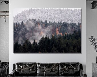 Black Forest Canvas Art, Forest Landscape Wall Art, Black Forest Wall Decor, Black Forest Canvas for Wall Decoration