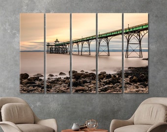 Clevedon Pier Art Canvas Prints for Decor England Fine Art Photo Giclee Print