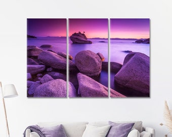 Lake Tahoe Canvas Print Lake Tahoe California Wall Art Ready to Hang Canvas