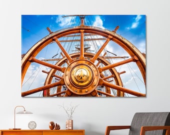 Steering Wheel Canvas Wall Decor Steering Wheel Multiple Sizes Wrapped Canvas Steering Wheel Wall Art Vintage Decor