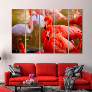 Beautiful Flamingos Canvas Art Wall Decor Framed Art