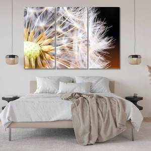Beautiful Dandelion Seeds Wall Decor | Dandelion Canvas Wall Art | Floral Dandelion Wall Art