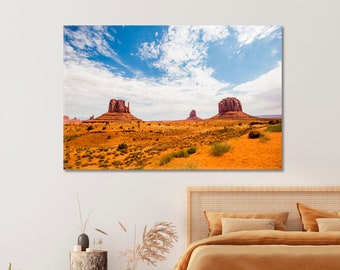 Decoração de parede em tela do Monument Valley, arte moderna de parede do Monument Valley, Arizona, impressão artística do Monument Valley, decoração do Arizona.
