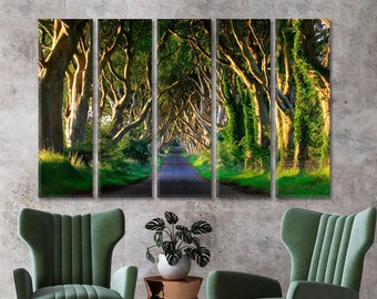 Irlanda Dark Hedges Canvas Wall Art Beech Alley Grande Arte Horizontal