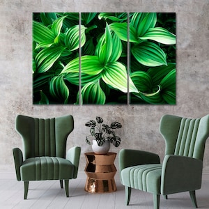 Green Leaves Printable Wall Art Leaves Canvas Print Leaves Wall Art Decor Botanical Art