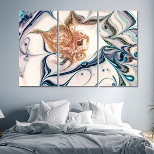 Remolinos abstractos de mármol en lienzo, diseño de interiores, arte abstracto para decoración de paredes, obra de arte abstracta moderna de lujo en lienzo