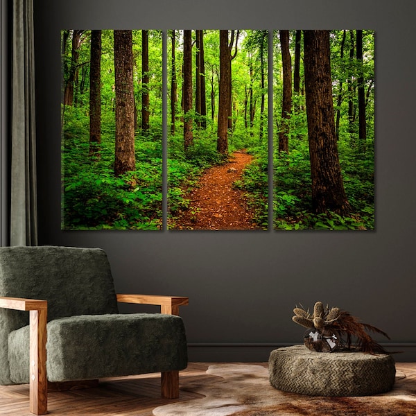 Forest Trail Wall Art | Shenandoah National Park Living Room Wall Decor