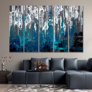 Abstract Canvas Print, Colorful Canvas Wall Art, Modern Home Decor, Abstract Marble Print