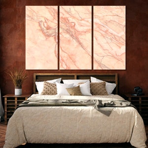Abstract Wall Art Canvas Print, Pink Interior Wall Decor, Marble Home Decor Wall Art, Pink Abstract Art Prints