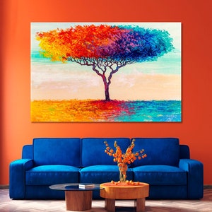 Abstract Tree Living Room Wall Decor Interior Canvas