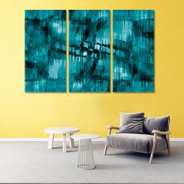 Abstract Canvas Art Print, Blue Home Wall Art Decor, Colorful Abstract Artwork, Modern Wall Prints