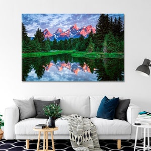 Schwabacher Landung Leinwand Kunst Home Decor, Grand Teton National Park Wandkunst Große Leinwand