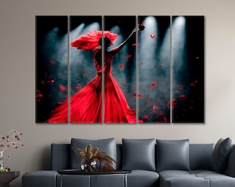 Flamenco Dancer Canvas Print | Spanish Dancer Wall Art Decor