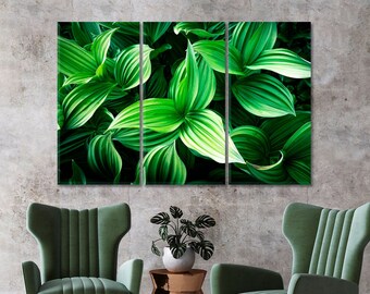 Green Leaves Printable Wall Art Leaves Canvas Print Leaves Wall Art Decor Botanical Art
