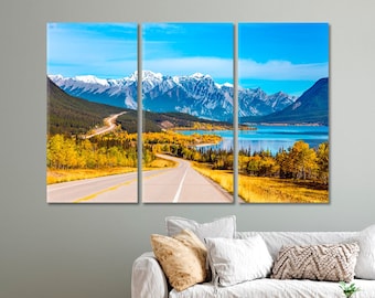 Abraham Lake Canvas Art Home Decor Canadian Rocky Mountains Large Canvas Print