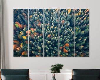 Autumn Trees Canvas Wall Decor Colorful Forest Wall Art Large Canvas Forest Wall Hangings Print