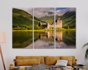 Kilchurn Castle Art Print Loch Awe Home Art Decor Scotland Canvas for Wall Decoration