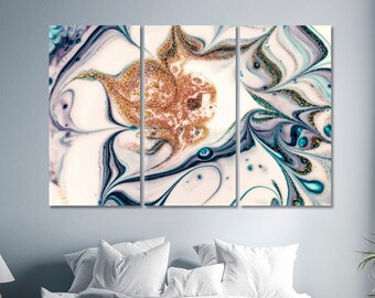 Abstract Swirls of Marble Canvas Interior Design Abstract Art for Wall Decor Luxury Modern Abstract Canvas Artwork