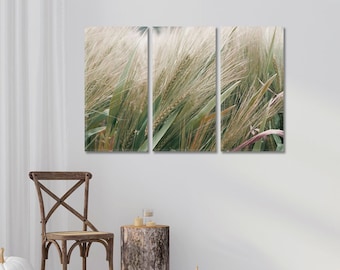 Wheat Field Wall Art Decor, Autumn Harvest Canvas Print Farmhouse Home Decor