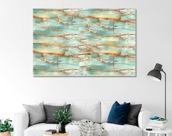 Arte moderno en lienzo, impresión en lienzo de mármol, arte mural de mármol, impresión de arte abstracto colorido
