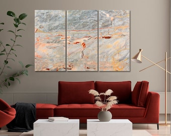 Abstract Marble Patterned Wall Art Home Decor, Modern Art Decor Canvas Print, Large Bright Canvas Artwork
