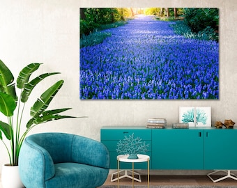 Bluebonnets Field Canvas Home Wall Art Decor Bluebonnets Wall Canvas Art Print