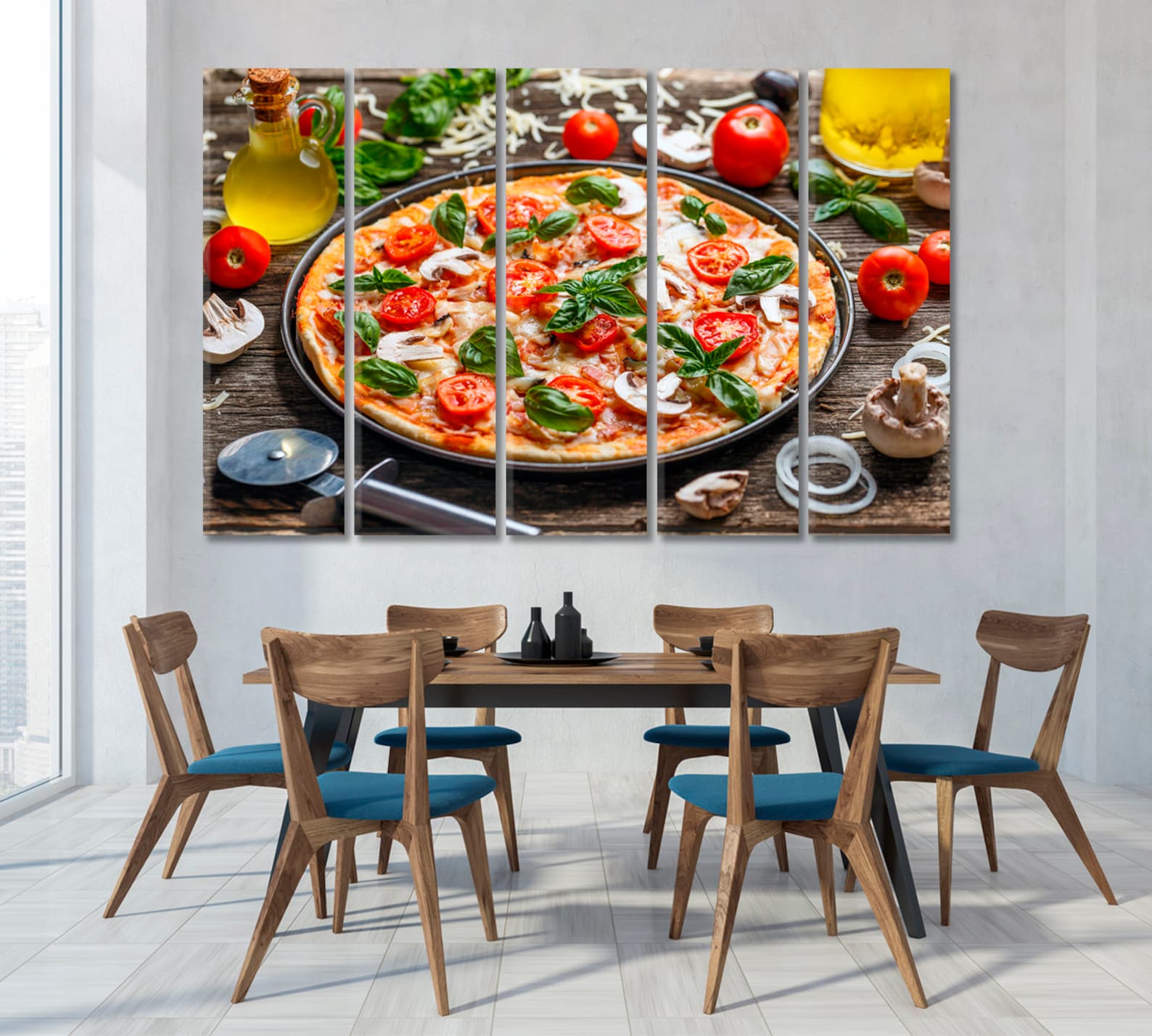 Restaurant Decor Italian Pizza Canvas Wall Art Pizza Decor Pizza