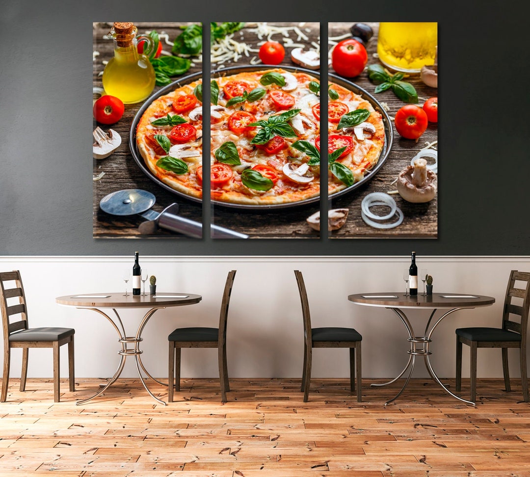 Restaurant Decor Italian Pizza Canvas Wall Art Pizza Decor Pizza
