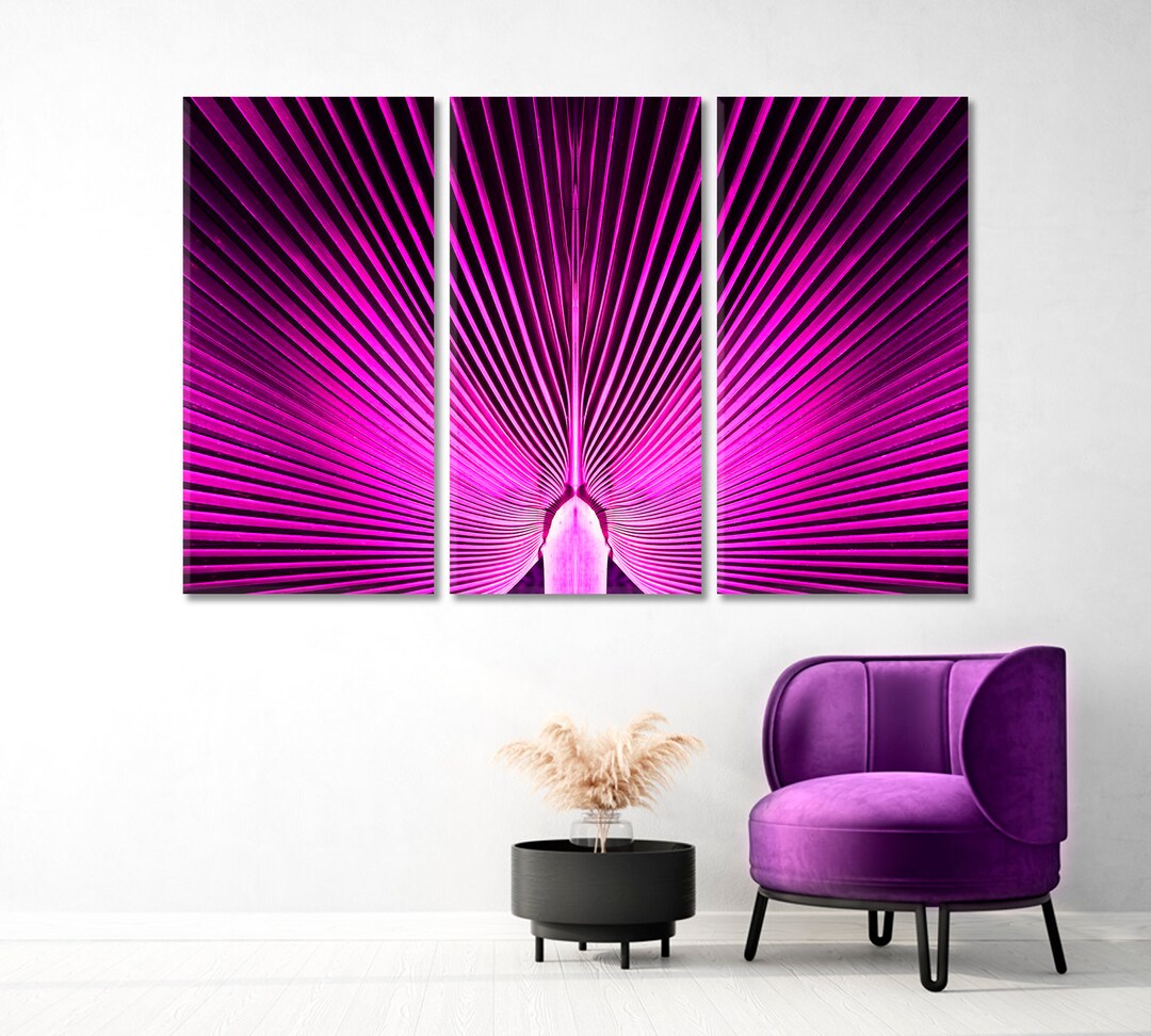 Colorful Abstract Art Canvas Print Purple Modern Wall Art Etsy