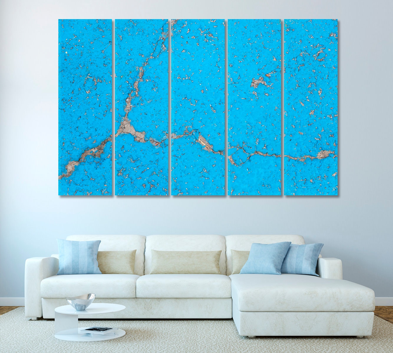 Turquoise Abstract Canvas Home Wall Art Decor Bright Canvas Etsy UK