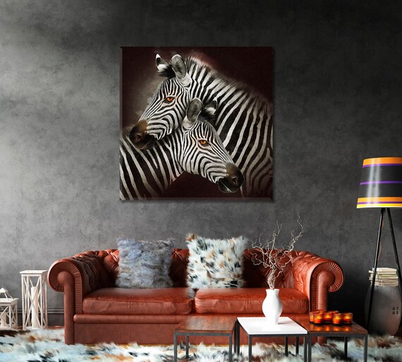 Canvas Painting Zebra Print Animal Abstract Wall Pictures For Living Room Decor 