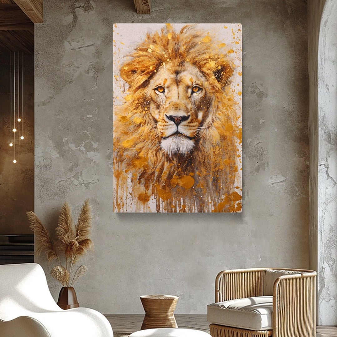 Golden Lion Premium CANVAS Art main image 1