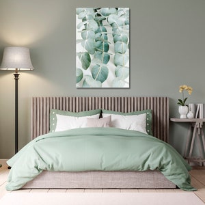 Elegant Eucalyptus Leaves Canvas Wall Decor / Minimalist Eucalyptus Leaves Wall Decor / Rustic Eucalyptus Leaves Wall Hanging