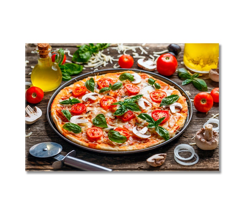 Restaurant Decor Italian Pizza Canvas Wall Art Pizza Decor Pizza