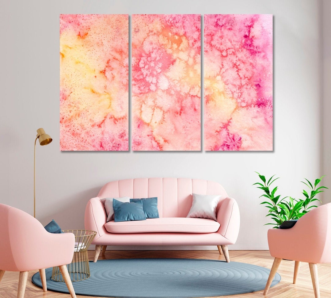 Abstract Pink Home Decor Canvas Print, Marble Wall Art Prints - Etsy