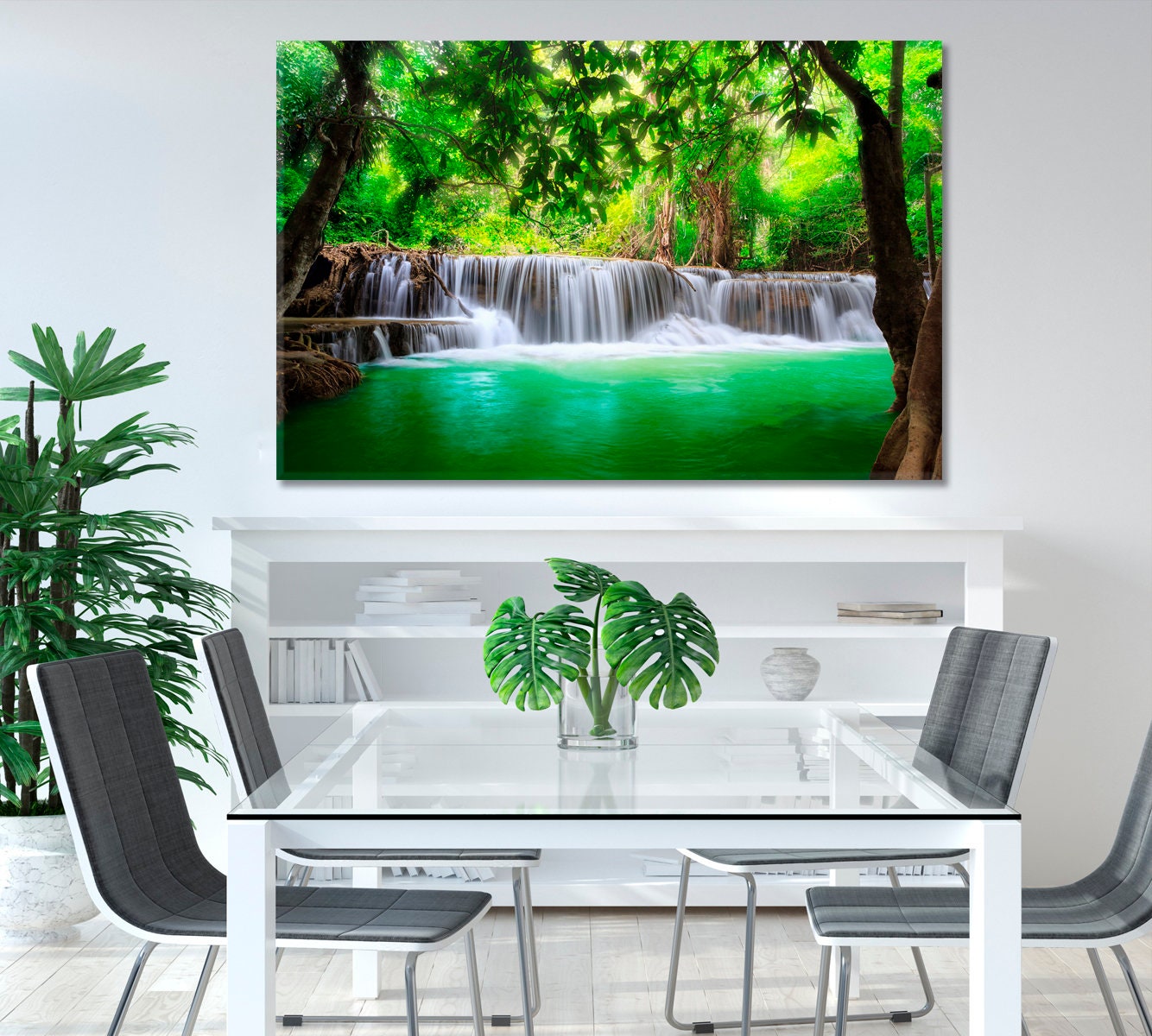 Thailand Waterfall Wall Art Decor Canvas Print Waterfall Ready - Etsy