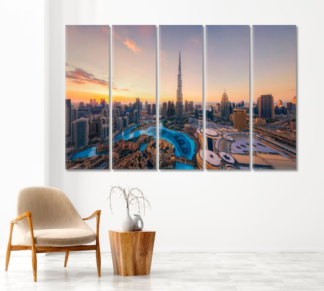Dubai Extra Large Wall Art Dubai Multiple Sizes Canvas Burj Khalifa