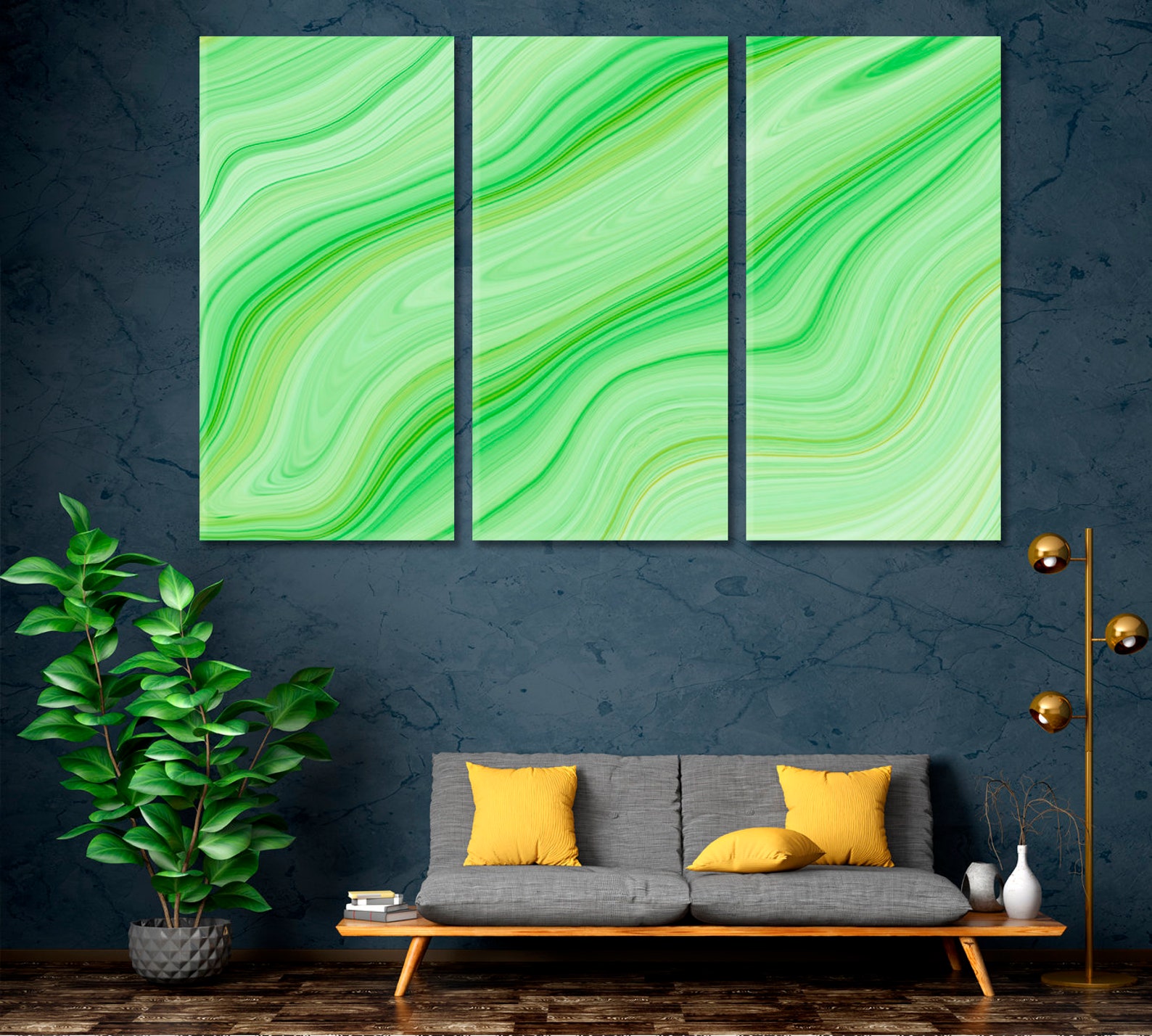 Green Wall Art Canvas Print Decor Green Bedroom Wall Decor Etsy