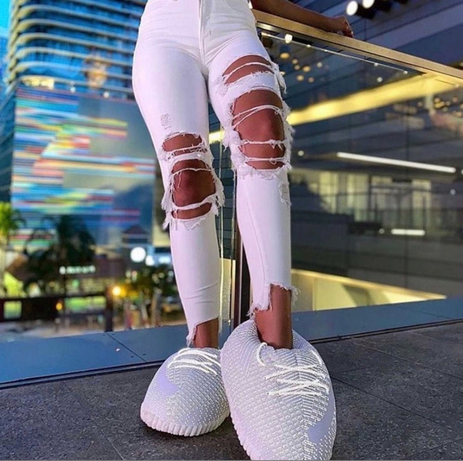 Yeezy Velcro Nylon Padded Slippers Spring/Summer 2020 Collection, White My Purse Shop
