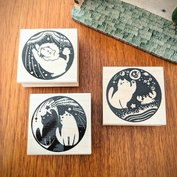 Cat Rubber Stamp / Zodiac / Zodiac Cat / Zodiac Sign / Star / Gemini / Cancer zodiac / Leo / Virgo / Libra / Scorpio