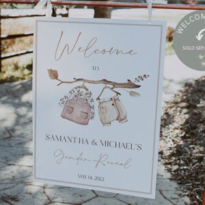 Boho Gender Reveal Invitation & Thank You Tag (Instant Download) image 4