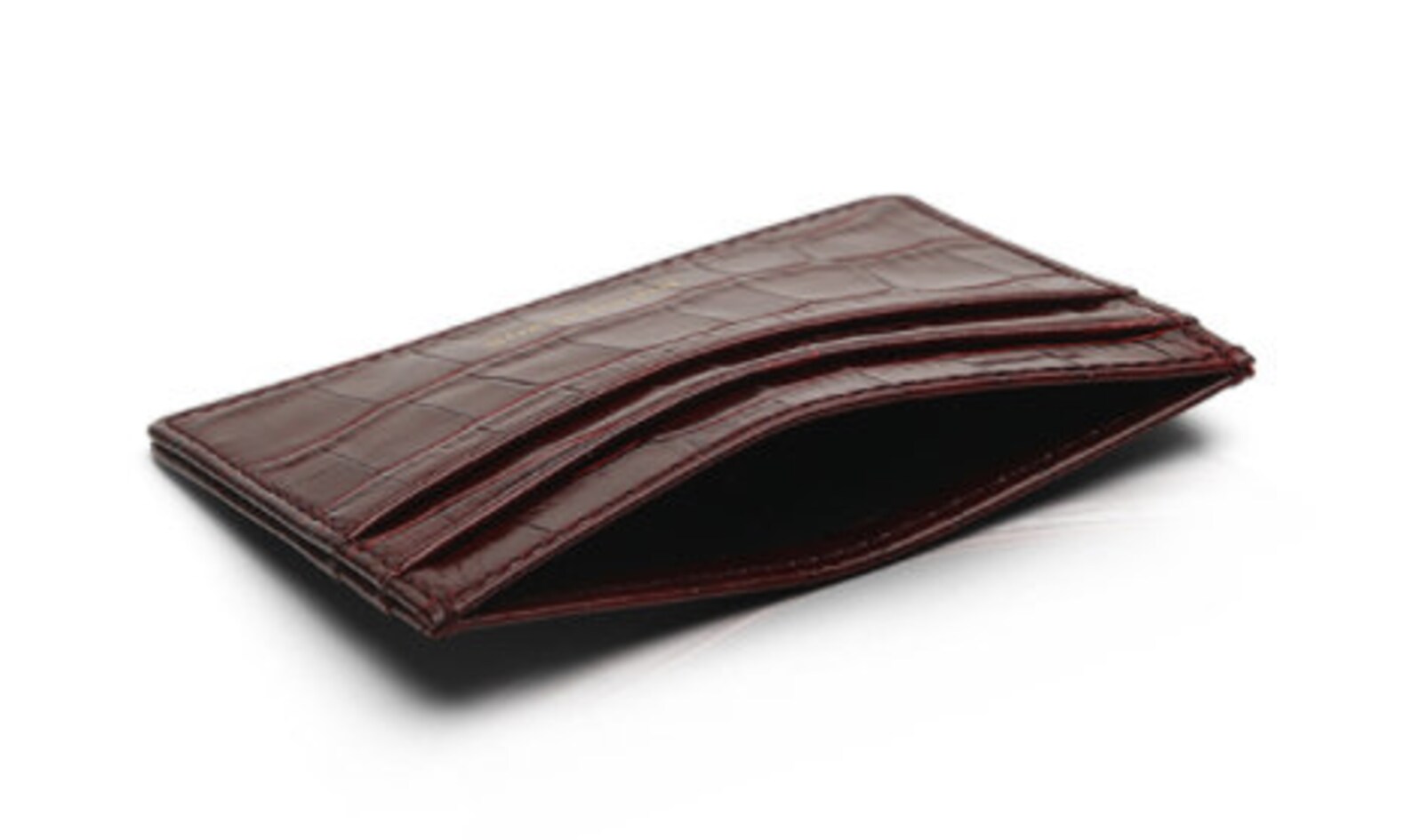 Custom Burgundy Embossed Leather Card Holder Etsy