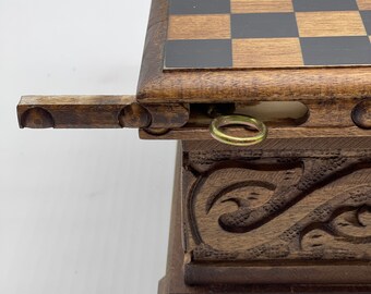 Personalized Wooden Chess Set Box With Hidden Compartment -  Hong Kong