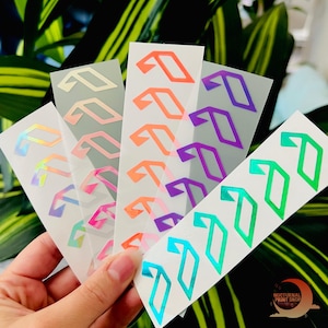 Anjuna Inspired Holographic Mini Stickers | Rave Accessory, Face Sticker, Laptop Sticker, Decorative Sticker, Trinket Gift