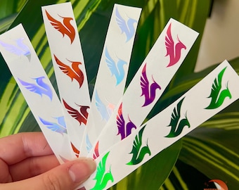 Phoenix Holographic Mini Stickers | Rave Gift, Face Sticker, Laptop Sticker, Decorative Sticker, Rave Accessory