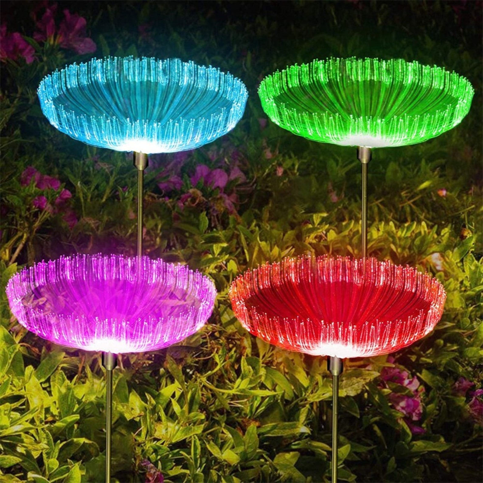 Solar jellyfish light waterproof Outdoor sunlight powered Etsy